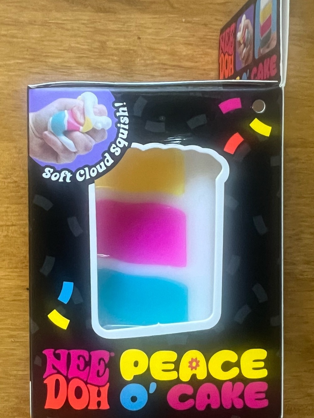 Authentic NeeDoh Peace O’ Cake Soft Cloud Squish Sensory Fidget Toy NEW RARE - Picture 2 of 3
